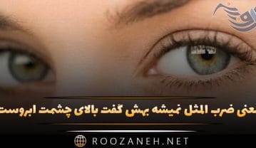 معنی ضرب المثل نمیشه بهش گفت بالای چشمت اَبروست + حکایت ضرب المثل نمیشه بهش گفت بالای چشمت اَبروست
