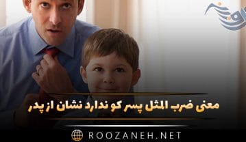 معنی ضرب المثل پسر کو ندارد نشان از پدر (با شعر و معنی کامل) ضرب المثل پسر کو ندارد نشان از پدر