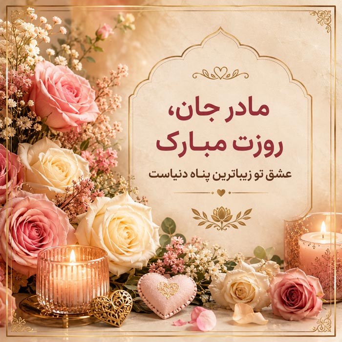عکس نوشته قدردانی از زحمت‌های مادر