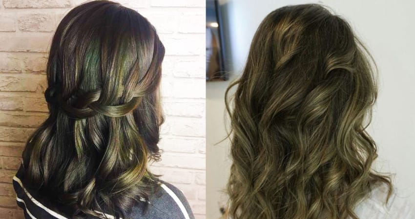 olive color black hair0
