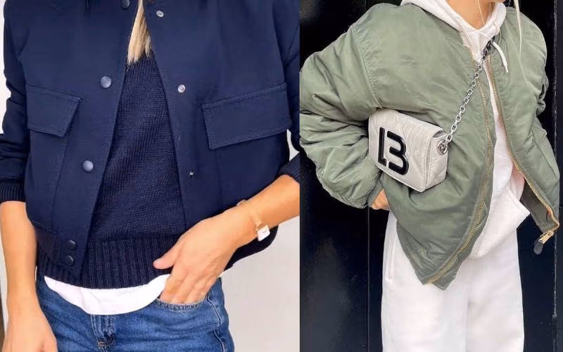 بامبر جکت چیست؟ انواع مدل و استایل با Bomber Jacket 4 بامبر جکت مخملی و پارچه ای ترندی