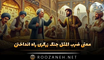 معنی ضرب المثل جنگ زرگری راه انداختن (حکایت + انشا) ضرب المثل جنگ زرگری راه انداختن