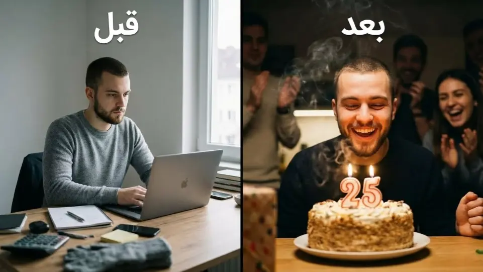 تبریک تولد با هوش مصنوعی: فراتر از یک پیام ساده 3 ساخت عکس تولد