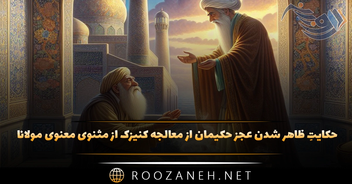 حکایتِ ظاهر شدن عجز حکیمان از معالجه کنیزک از مثنوی معنوی مولانا 1 حکایتِ ظاهر شدن عجز حکیمان از معالجه کنیزک از مثنوی معنوی مولانا