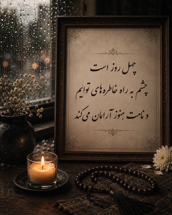 متن تسلیت چهلمین روز درگذشت؛ جملات تسلیت ادبی و رسمی 6 پیام ادبی برای مراسم چهلم درگذشت
