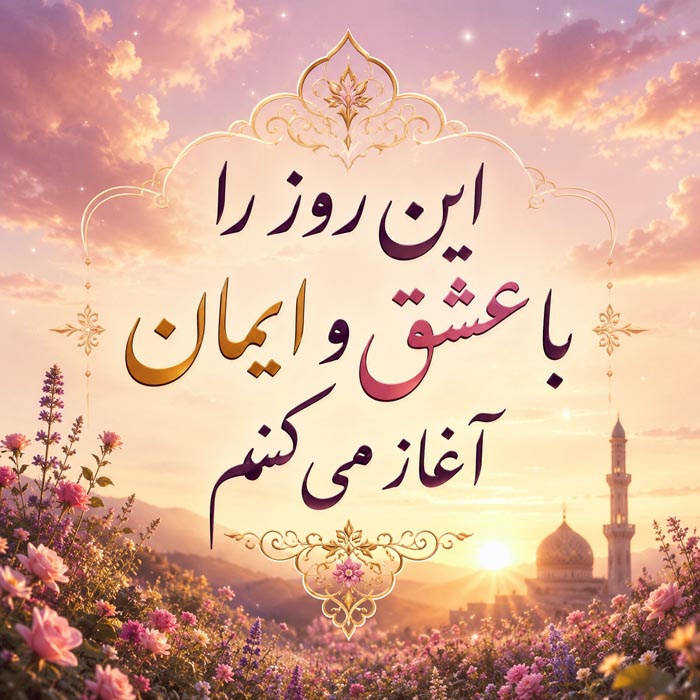 متن نیایش صبحگاهی 🤲؛ جملات انگیزه بخش دعا و نیایش شروع روز 2 نیایش کوتاه برای شروع روز با نام خدا