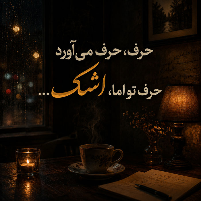 متن غمگین برای استوری روی عکس خودم + عکس نوشته های غمگین روبیکا 4 اشک