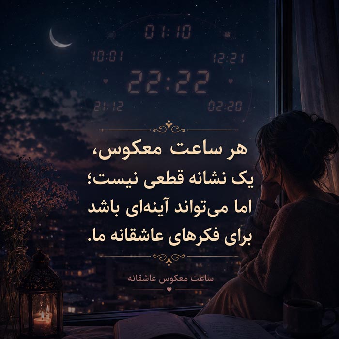 معنی ساعت معکوس عاشقانه و ساعت های آینه ای معکوس