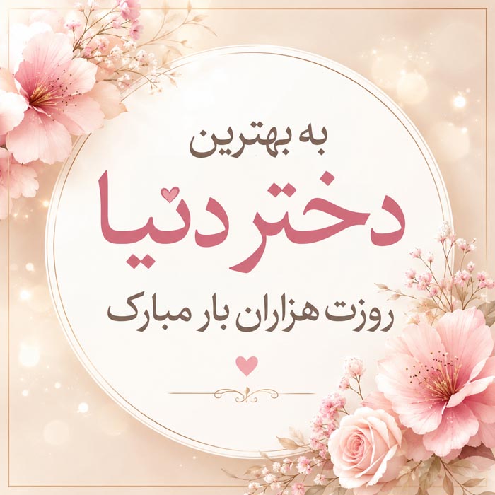 جملات تبریک روز دختر + متن های عاشقانه تبریک روز دختر از سوی پدر و مادر 3 تصویر تبریک روز دختر با جملهای احساسی و زیبا