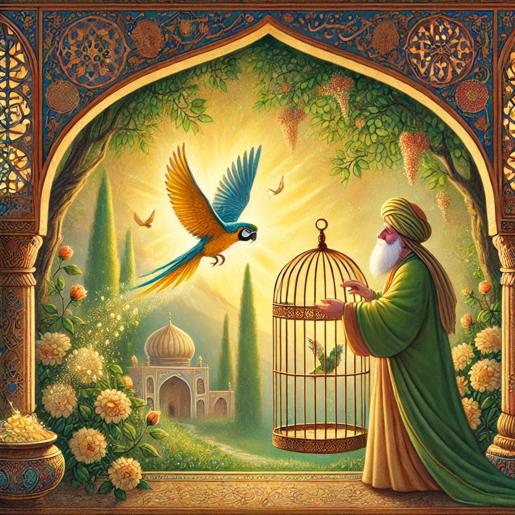 بازرگان و پرنده جادویی