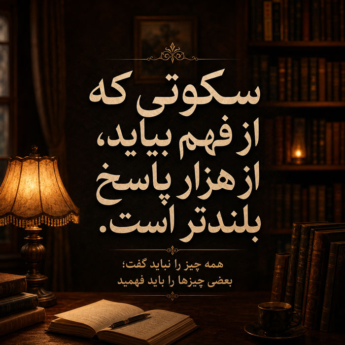 متن قشنگ کوتاه برای پست؛ 60 جمله لاکچری زیبا برای استوری 2 # ۳۰ جمله قشنگ و با معنی برای زیر عکس> گاهی یک جمله کوتاه میتواند تمام حرفهایی را بگوید که دل، مدتهاست توان گفتنشان را ندارد.> آدمهای عمیق، کمتر حرف میزنند؛ اما هر جملهشان ردّی از فکر، تجربه و احساس دارد.> زندگی همیشه به اندازه خواستههای ما آرام نیست، اما میتوانیم در دل شلوغیهایش، گوشهای برای آرامش پیدا کنیم.> بعضی آدمها شبیه جملههای کوتاهاند؛ ساده به نظر میرسند، اما معنیشان تا مدتها در دل میماند.> گاهی باید کمتر توضیح داد و بیشتر زندگی کرد؛ چون بعضی چیزها فقط با تجربه کردن فهمیده میشوند.> آرامش از جایی شروع میشود که یاد بگیری برای هر رفتنی، خودت را سرزنش نکنی.> زیبایی زندگی در این نیست که همیشه همه چیز کامل باشد؛ در این است که میان نقصها هم دلیلی برای لبخند پیدا کنیم.> بعضی روزها فقط باید نفس عمیق کشید و به خود گفت: هنوز فرصت ساختن یک فردای بهتر باقی است.> هر انسانی داستانی دارد که پشت لبخندهایش پنهان شده؛ پس قبل از قضاوت، کمی مهربانتر باشیم.> گاهی سادهترین آدمها، قشنگترین اثرها را روی زندگی ما میگذارند.> خودت را به خاطر روزهایی که فقط دوام آوردی، سرزنش نکن؛ گاهی زنده ماندن هم شجاعت بزرگی است.> در دنیایی که همه در حال شبیه شدن هستند، خودت بودن یک جور جسارت زیباست.> بعضی فاصلهها آدم را سرد نمیکنند؛ فقط به او یاد میدهند قدر خودش را بیشتر بداند.> هر چیزی که از دست میرود، شکست نیست؛ گاهی زندگی دارد جا را برای چیزهای بهتر باز میکند.> آدم وقتی خودش را پیدا کند، دیگر برای ماندن هیچکس به هر قیمتی التماس نمیکند.> گاهی سکوت، محترمانهترین پاسخی است که میتوان به بعضی آدمها و بعضی اتفاقها داد.> زندگی کوتاهتر از آن است که آن را صرف اثبات خود به کسانی کنیم که نمیخواهند ما را بفهمند.> اگر دلت آرام باشد، حتی روزهای سخت هم نمیتوانند همه نور زندگیات را خاموش کنند.> بعضی زخمها آمدهاند تا به ما یاد بدهند از این به بعد، با دلمان مهربانتر باشیم.> خوشبختی همیشه اتفاقی بزرگ نیست؛ گاهی یک دل آرام، یک دوست واقعی و یک خیال راحت کافی است.> آدمهای ارزشمند را از ظاهر حرفهایشان نشناس؛ از آرامشی بشناس که در کنارشان احساس میکنی.> گاهی باید از بعضی راهها برگردی تا بفهمی مقصد واقعی، جایی نزدیکتر به خودت بوده است.> هیچکس همیشه قوی نیست؛ اما بعضیها یاد گرفتهاند حتی با دل شکسته، آبرومندانه ادامه دهند.> قشنگترین آدمها کسانیاند که با وجود تمام سختیها، هنوز بلدند مهربان بمانند.> گاهی زندگی دیر میدهد، اما وقتی بدهد، معنی تمام صبرهایت را میفهمی.> برای آرام شدن، همیشه لازم نیست چیزی عوض شود؛ گاهی فقط باید نگاهت را به زندگی عوض کنی.> آدمی که قدر خودش را بداند، دیگر هر جایی نمیماند و با هر کسی هممسیر نمیشود.> گاهی بهترین پاسخ به بیمهریها، بهتر شدن است؛ آنقدر آرام و عمیق که هیچکس نفهمد چقدر جنگیدی.> زندگی به ما یاد میدهد که همه آدمها ماندنی نیستند، اما هرکدام میتوانند درسی برای ادامه راه باشند.> زیباترین نسخه انسان، وقتی ساخته میشود که بعد از شکستن، هنوز امید را از دلش بیرون نکند.