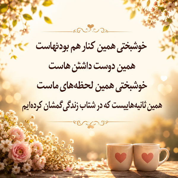 متن عاشقانه 2026 ❤ برای همسر و عشق زندگی و جملات خاص رمانتیک