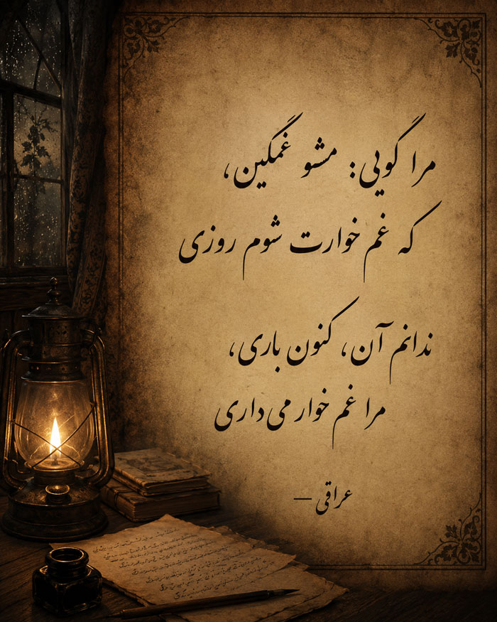 شعر عاشقانه غمگین؛ شعر کوتاه و بلند عاشقانه و احساسی جدایی و تنهایی