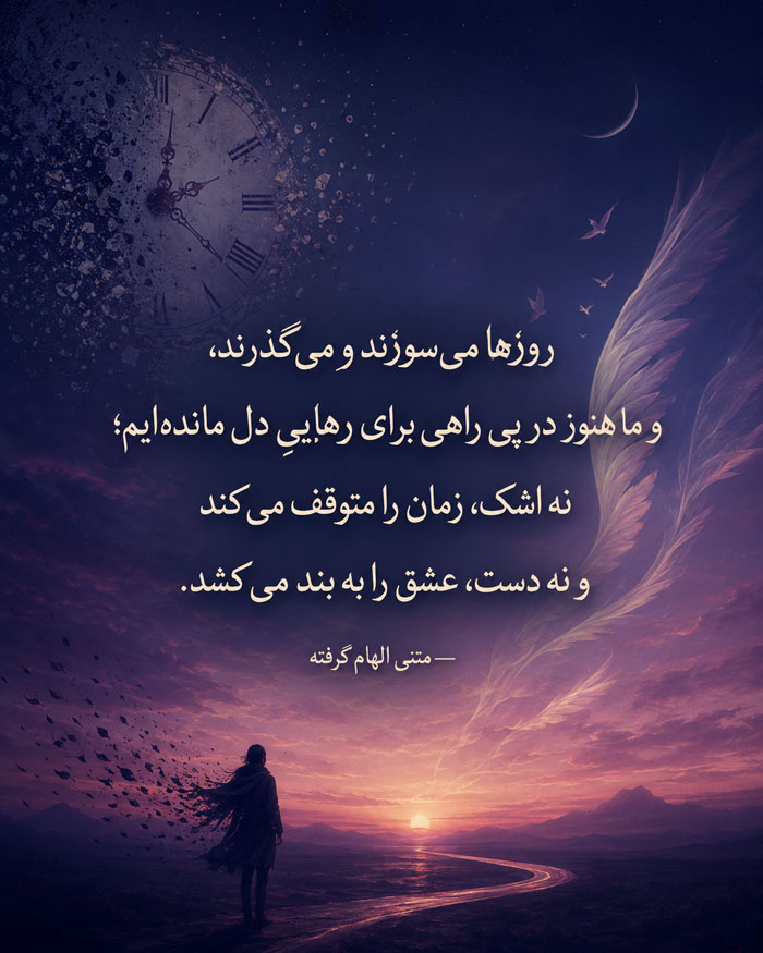 شعر عاشقانه غمگین؛ شعر کوتاه و بلند عاشقانه و احساسی جدایی و تنهایی