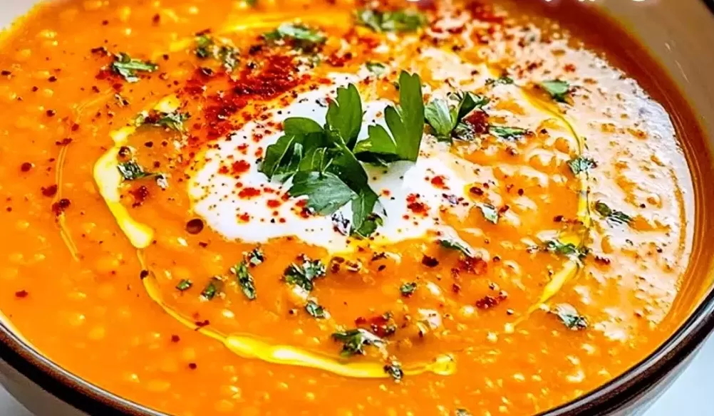 ۱۰ غذای خوشمزه و مقوی با عدس؛ از آش سنتی تا دسر شیرین (به همراه خواص کامل عدس) 9 سوپ عدس قرمز (سوپ ترکیهای)