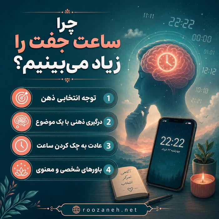 معنی ساعت جفت + لیست کامل از اعداد ساعت جفت و فال جفت شدن ساعات 10 فال ساعت جفت عاشقانه و تعبیر احساسی اعداد ساعت