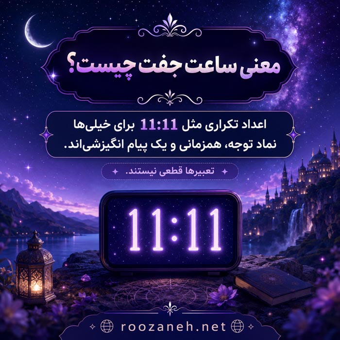 معنی ساعت جفت + لیست کامل از اعداد ساعت جفت و فال جفت شدن ساعات 11 چرا بعضی افراد مدام ساعتهای جفت را میبینند