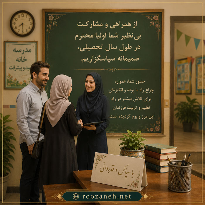 جملات تشکر از اولیا
