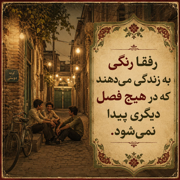 متن کوتاه در مورد رفیق؛ عکس نوشته و جملات احساسی درباره دوستی و رفاقت 5 رفقا
