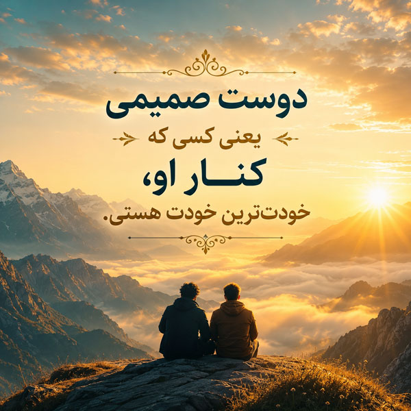 متن کوتاه در مورد رفیق؛ عکس نوشته و جملات احساسی درباره دوستی و رفاقت 1 دوست صمیمی