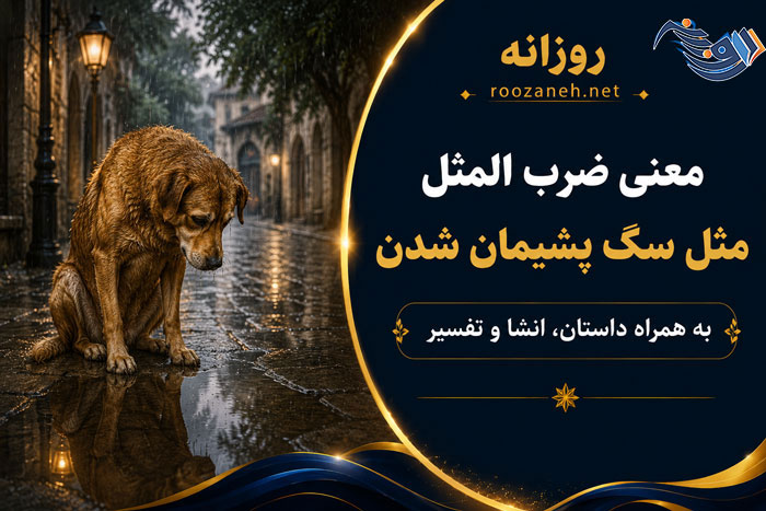 معنی ضرب المثل مثل سگ پشیمان شدن به همراه داستان، انشا و تفسیر 1 معنی ضرب المثل مثل سگ پشیمان شدن به همراه داستان، انشا و تفسیر