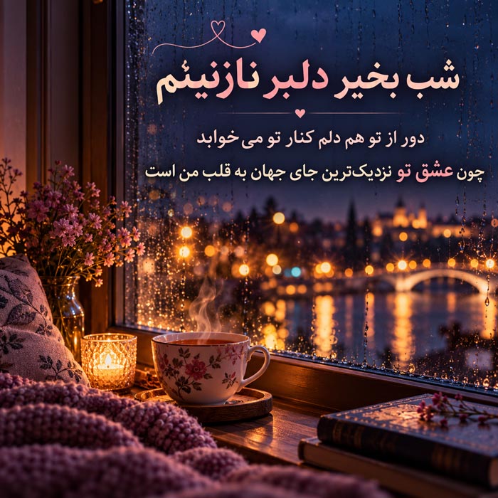 پیام شب بخیر بامزه و صمیمی برای عشق