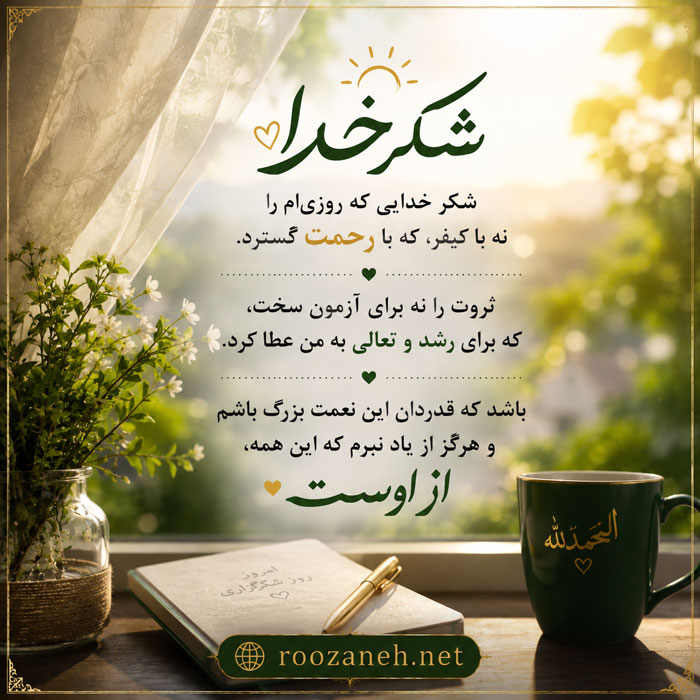 جملات شکرگزاری خداوند