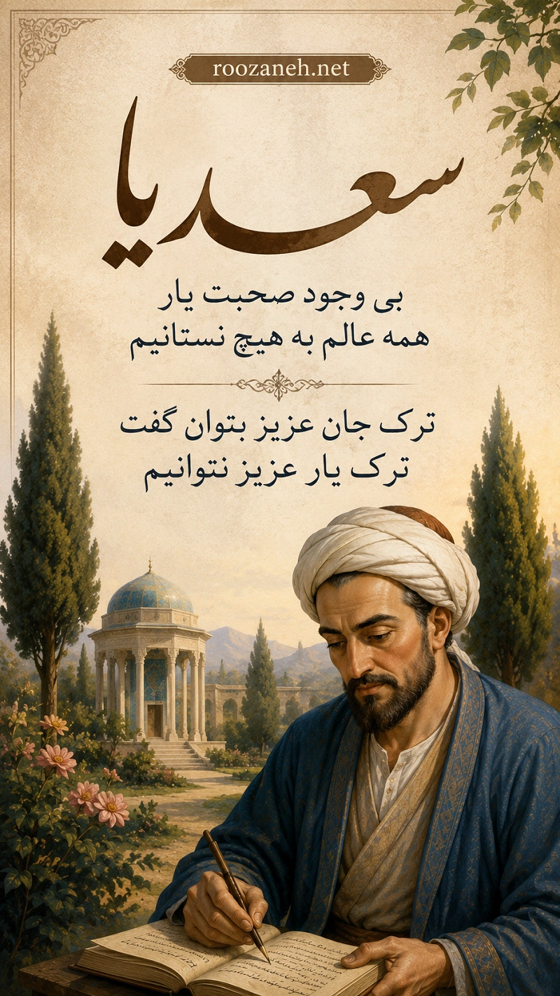 شعرهای زیبا از شاعران ایرانی و خارجی (مجموعه زیباترین شعرهای جهان) 2 شعرهای زیبا از سعدی