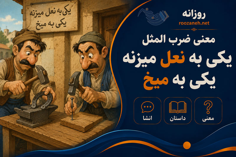 معنی ضرب المثل یکی به نعل میزنه یکی به میخ + انشا و داستان 1 ضرب المثل یکی به نعل میزنه یکی به میخ