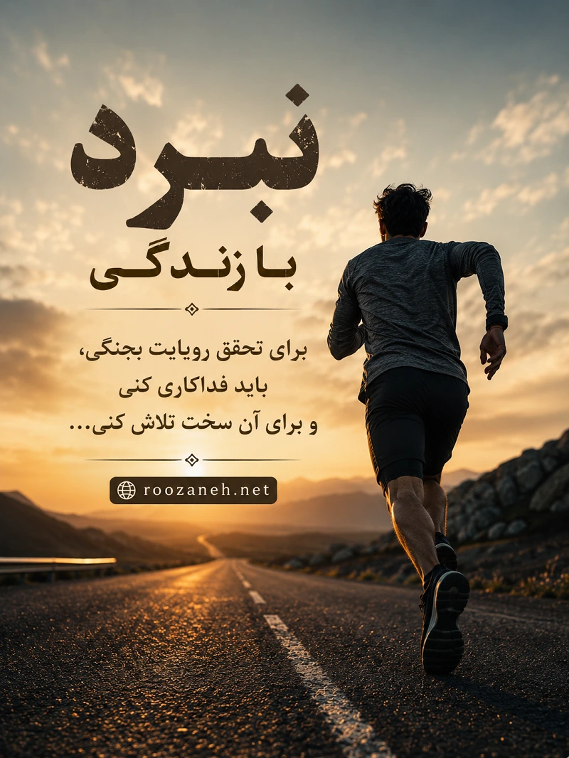 جمله خفن برای نبرد با زندگی ( متون انگیزشی برای جنگیدن با سختیهای زندگی ) 3 عکس نوشته جنگ با زندگی