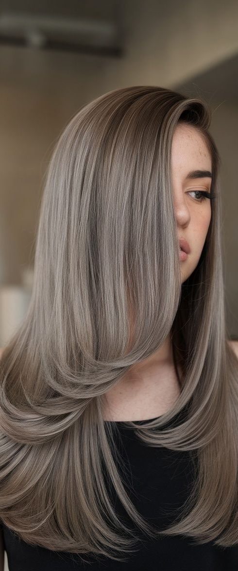 مدل دودی کاهی روی موهای بلند