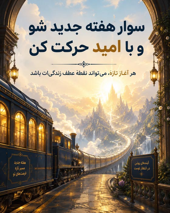 عکس نوشته شروع هفته پرانرژی؛ ۱۰۰ متن انگیزشی و زیبا 20 جمله شاد و پرانرژی اول هفته