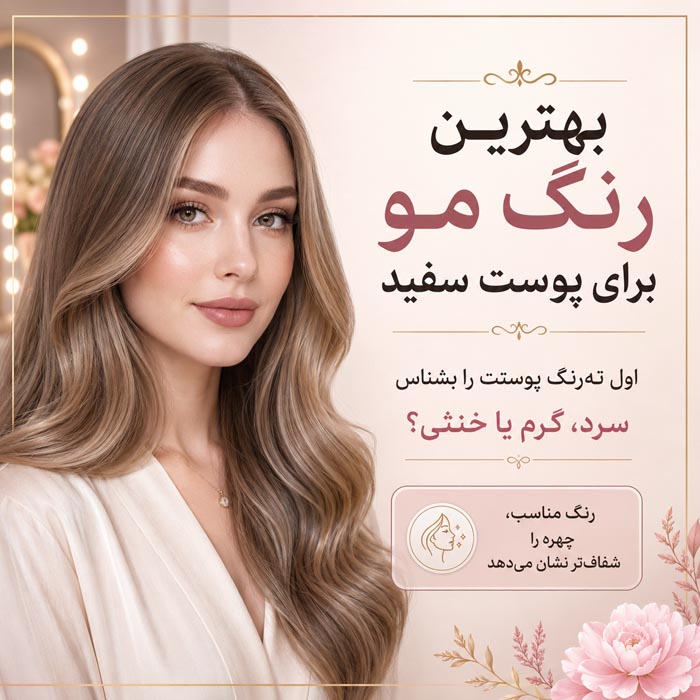 راهنمای انتخاب رنگ مو برای پوست سفید؛ بهترین رنگ براساس تهرنگ و چشم 3 رنگ مو برای پوست سفید با ته رنگ سرد