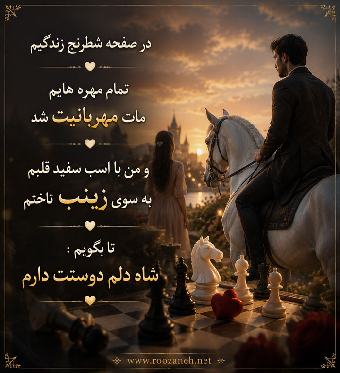 متن عاشقانه با اسم زینب (جملات زیبای عاشقانه و رُمانتیک برای عشقم زینب) 2 جملات عاشقانه برای عشقم زینب