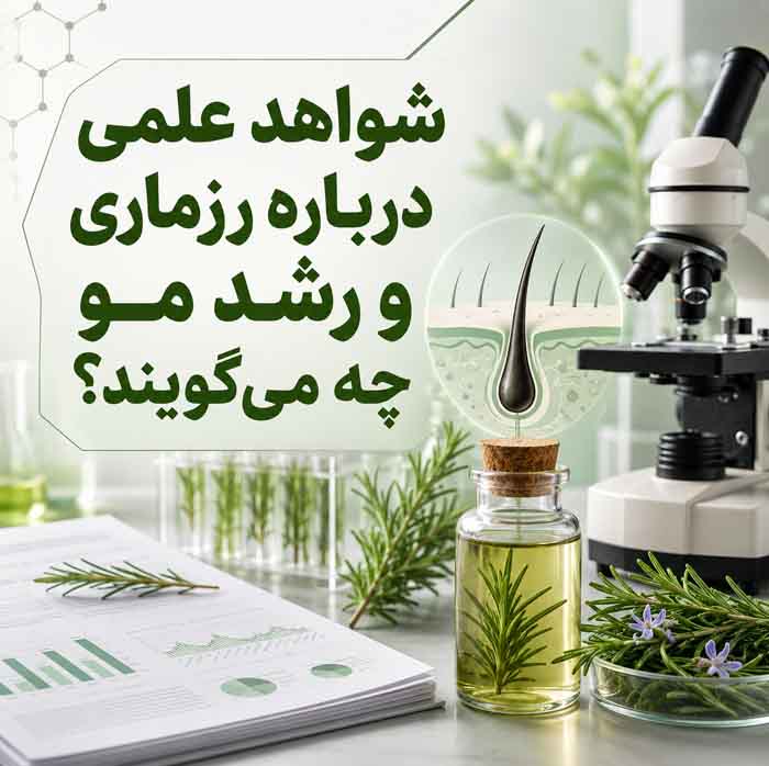 رزماری برای پرپشت شدن ابرو؛ آیا واقعاً مؤثر است؟؛ روش استفاده ایمن، عوارض و محدودیتها 2 شواهد علمی درباره رزماری و رشد مو چه میگویند؟