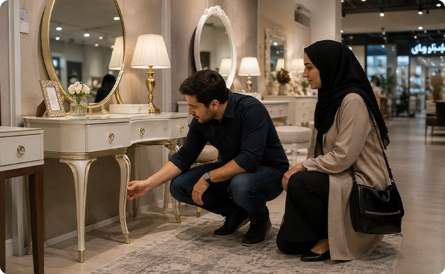 میز آرایش؛ چگونه بهترین مدل را برای اتاق خواب خود انتخاب کنیم؟ 2 میز آرایش؛ چگونه بهترین مدل را برای اتاق خواب خود انتخاب کنیم؟