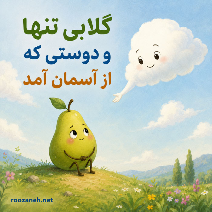 قصه بچگانه درباره ترس از تنهایی / داستانهای آموزنده و آرامشبخش برای کنار آمدن با تنهایی 4 قصه چهارم: «گلابی تنها و دوستی که از آسمان آمد»