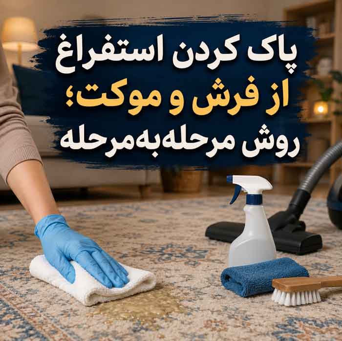 پاک کردن استفراغ از فرش و موکت؛ روش مرحله‌به‌مرحله