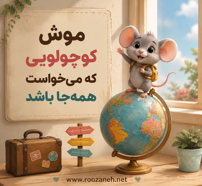 قصه برای کودکان بیش فعال (داستانهای رواندرمانی و آموزنده قشنگ) 5 موش کوچولویی که میخواست همهجا باشد