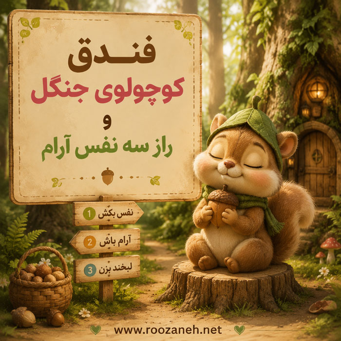 قصه برای کودکان بیش فعال (داستانهای رواندرمانی و آموزنده قشنگ) 2 فندق کوچولوی جنگل و راز سه نفس آرام