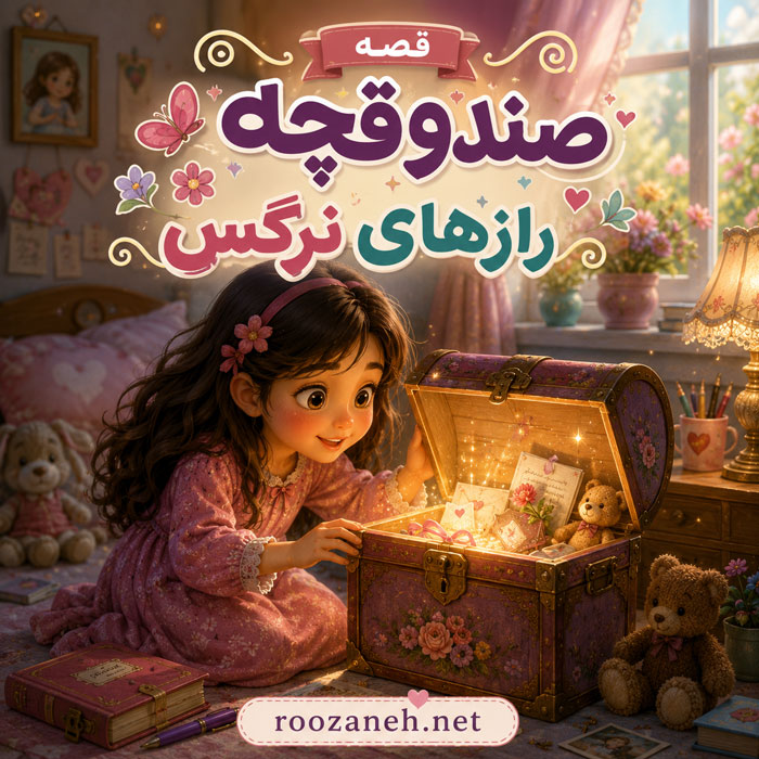 قصه کودکانه دخترانه آموزنده / داستانهای بچگانه روانشناسی و آموزنده برای دختر بچهها 4 قصه صندوقچه رازهای نرگس