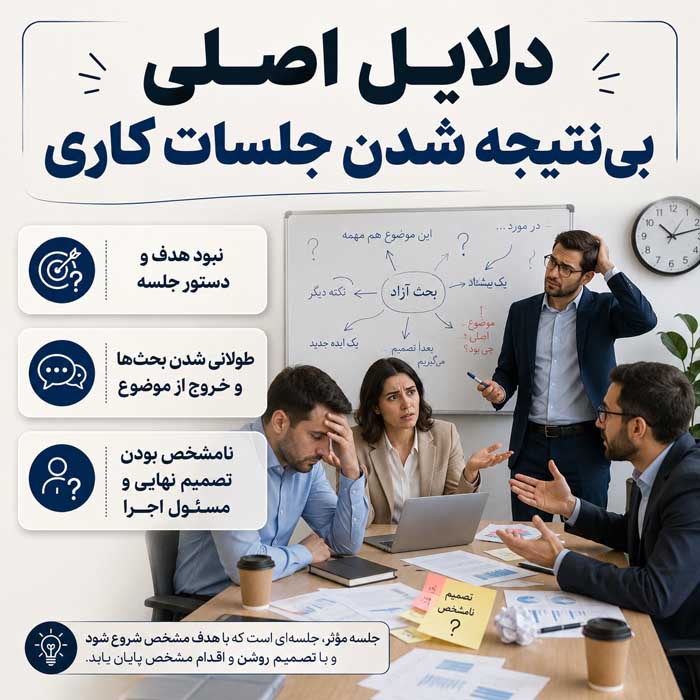 دلایل اصلی بی‌نتیجه شدن جلسات کاری