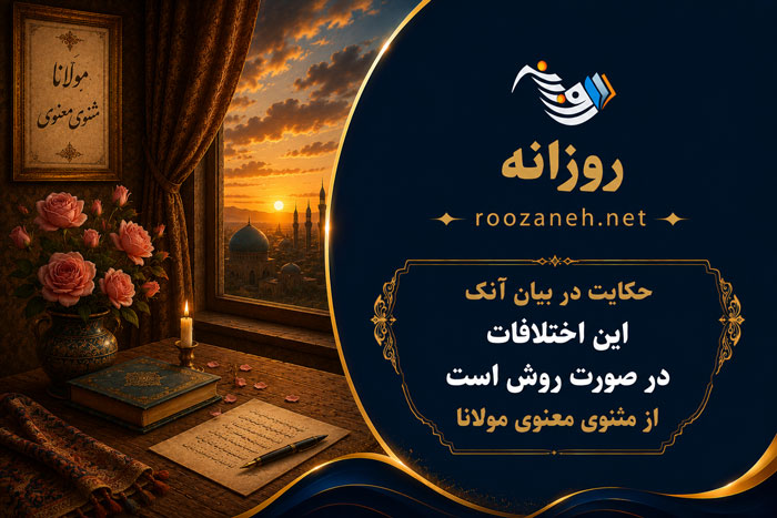 حکایت در بیان آنک این اختلافات در صورت روش است از مثنوی معنوی مولانا + تفسیر