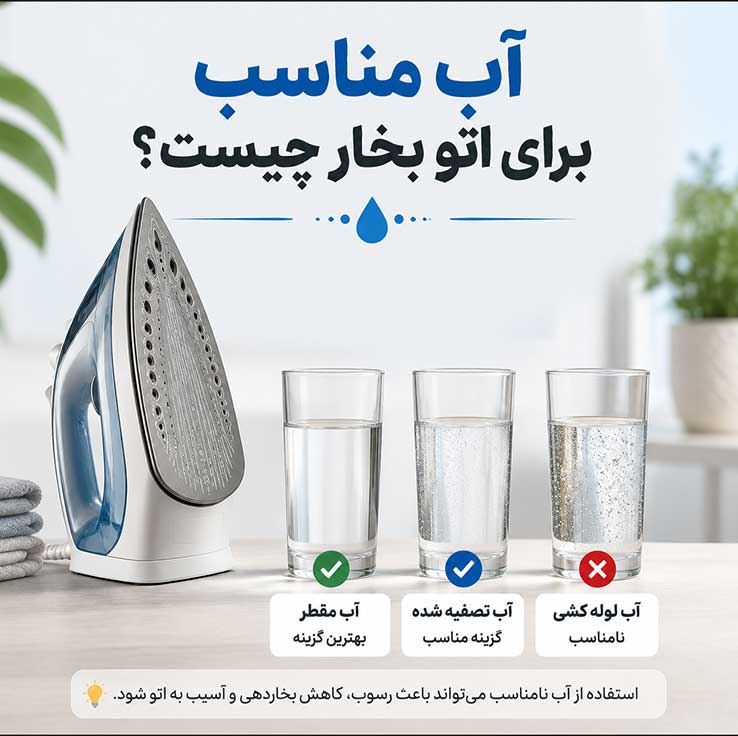آب مناسب برای اتو بخار چیست؟
