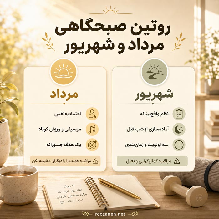 روتین صبحگاهی متولد مرداد