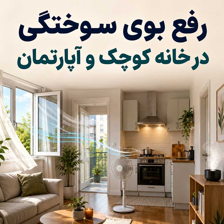 رفع بوی سوختگی در خانه؛ بهترین روشهای از بین بردن بوی سوختگی غذا، قابلمه، فر و دود 4 رفع بوی سوختگی در خانه کوچک و آپارتمان