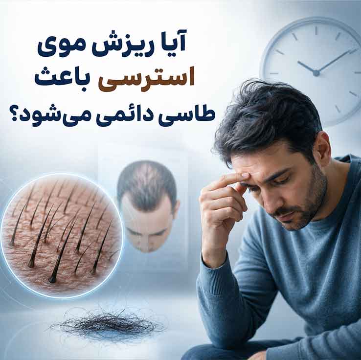 آیا ریزش موی استرسی باعث طاسی دائمی می‌شود؟