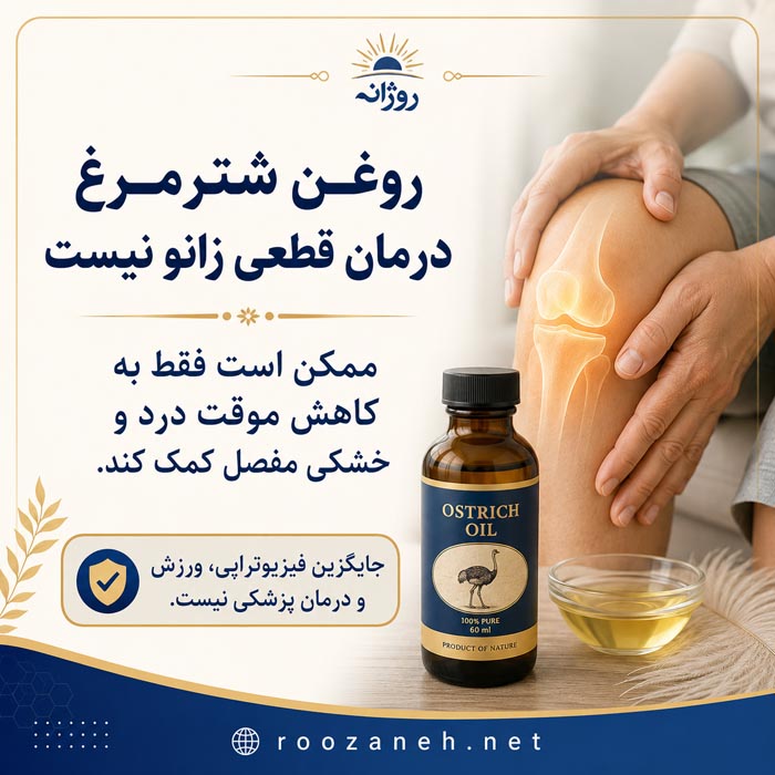 فواید روغن شترمرغ برای مفاصل و زانو درد؛ شواهد علمی، روش مصرف و عوارض 2 تحقیقات روغن شترمرغ برای آرتروز و زانو درد