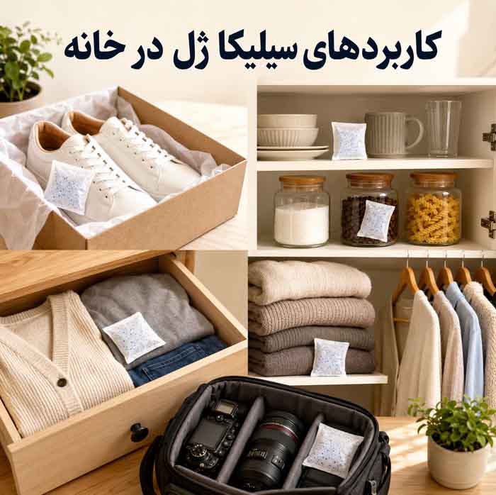 سیلیکا ژل چیست؟؛ کاربردهای خانگی برای جذب رطوبت و جلوگیری از کپک؛ نکات ایمنی استفاده 3 کاربردهای سیلیکا ژل در خانه