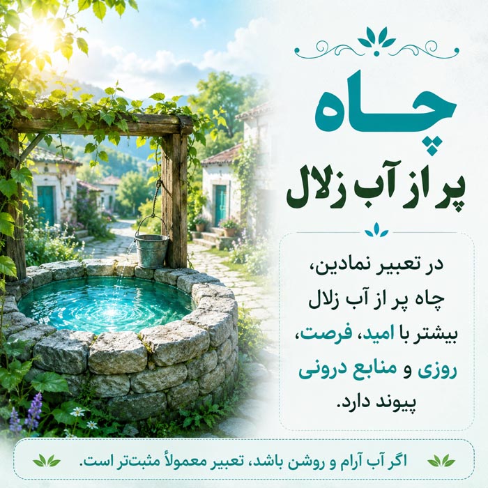تصویر نمادین چاه برای تعبیر خواب چاه